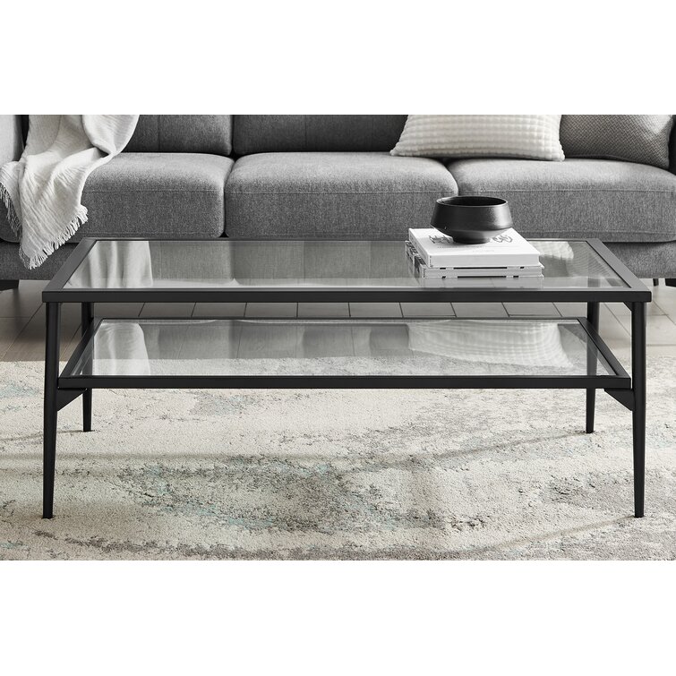 White Glass Coffee Table Wayfair Metro Lane Stubbs Drop Coffee Table